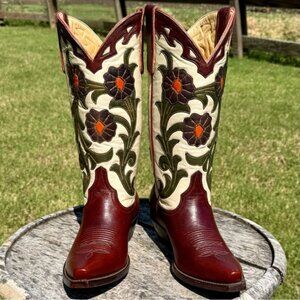 VINTAGE THE OLD GRINGO Floral Cowboy boots Size 7